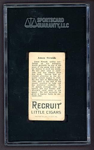 1912 T207 Амос Strunk Филаделфия Атлетикс (Бейзболна картичка) SGC SGC 3.50 Лека атлетика