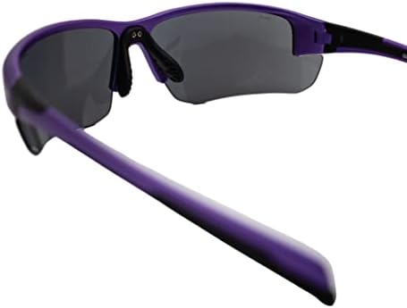 Global Vision Херкулес 7 Дамски Спортни Слънчеви Очила за голф и Тенис ANSI Z87.1 в Лилава Рамка с Огледални лещи-светкавица