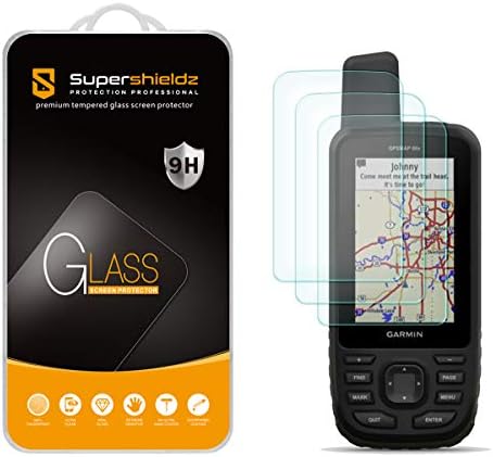 Supershieldz (3 опаковки) е Предназначена за Garmin GPSMAP 67 67i 66i 66s 66st 66sr Защитен слой от закалено стъкло за екрана,