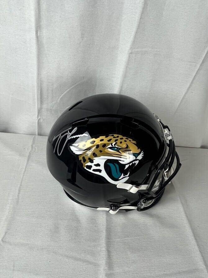 Тревър Лорънс Подписа Голям Шлем в Джаксънвил Jaguars с Автограф Фанатик - Каски NFL С Автограф