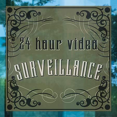 CGSignLab | Денонощно видеонаблюдение - Викторианската готик Прозрачен Прозорец панел | 16 x 16