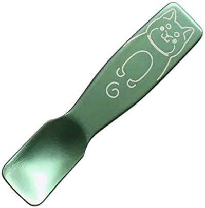 Лъжица Kateki Шоджи PS-5924, светло зелено, Ширина 0,8 x Обща дължина 3,9 инча (20 x 98 мм), Обикновена, Алуминиева лъжица за лед, Mameshiba
