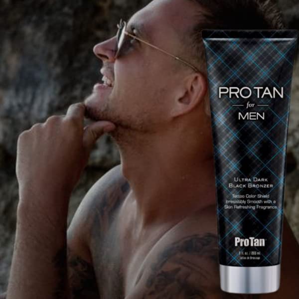 For Men Ultra Dark Black Bronzer - Натурален бронзант за дълбок, Тъмен на цвят, с татуировка Color Shield 9 грама от Pro Тан