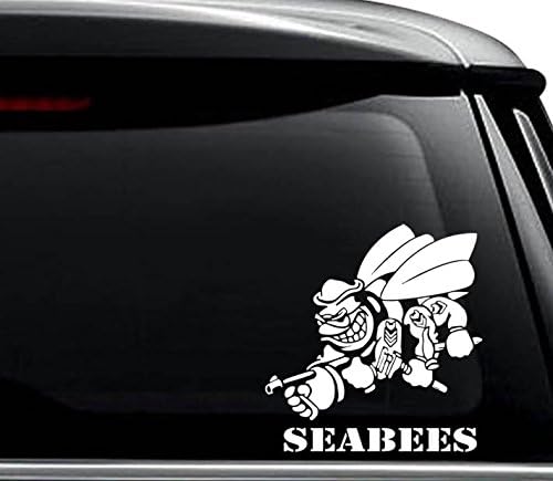 Стикер Seabees на ВМС на САЩ За употреба На лаптопа, каска, кола, камион, мотор, прозорци, броня, стена и декорация