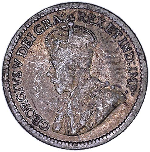1912 CA George V с канадската награда DEI GRATIA KM# 22 Сребърни и 5 цента е Много добро
