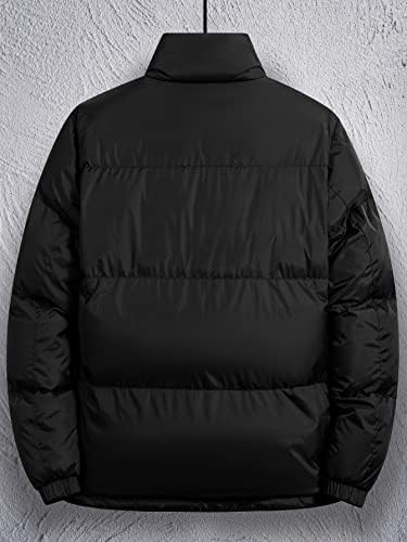 Якета KEFFOR за мъже, Якета, мъжки якета, 1 бр., пуховик с подплата на кулиске, якета за мъже (Цвят: черен размер: X-Small)