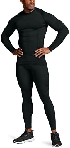 ATHLIO 1 или 3 Опаковки Мъжки Компрессионных Блузи UPF 50+ и е С дълъг ръкав, Основен Слой За Предпазване От Обриви При Водни Видове Спорт, Спортна Риза Тренировочная