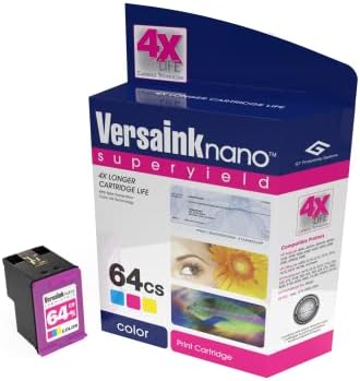 VersaInk-Nano 64 MS MICR Черно Мастило касета за проверка на печат и набор трехцветных мастилници VersaInk-Nano 64 CS (64 комбинирани)