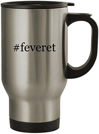 Подарък дрънкулки #feveret - Пътна Чаша от Неръждаема Стомана с тегло 14 грама, сребрист