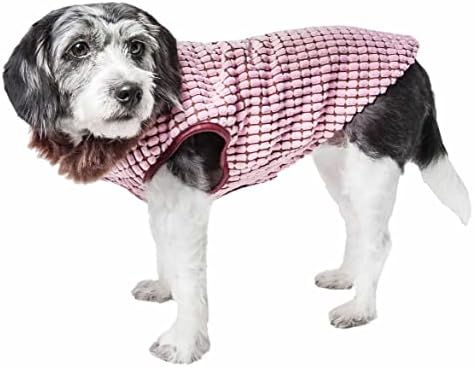 Пет Life ® Luxe 'Beautifur' Елегантна норковая палто, с шарките в клетка за кучета - Яке за домашни кучета