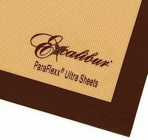 Сушилни листове Excalibur ParaFlexx Ultra Silicone за Еднократна употреба с Незалепващо покритие за Дегидраторов на храните 11 См, Комплект от 4 парчета, кафяв