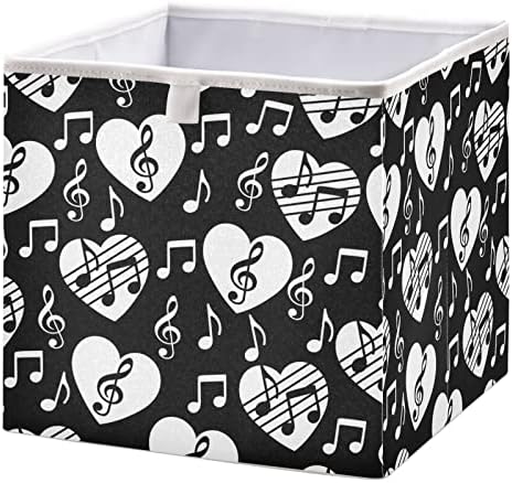 Куб за съхранение на Yasala с дръжка Love for Music Сгъваема Кошница За Шкаф Кутии За Съхранение на Играчки, Кошници За Рафтове Отворени Контейнери кошове за пране Бебешки К?