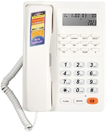 Кабелен телефон ZXZCTTC с id на обаждащия се / Очакването на разговори, Домашен телефон, Телефон хендсфри Домашния
