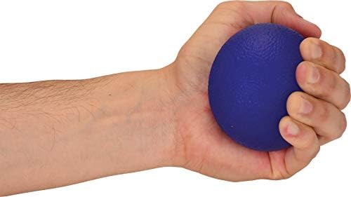 Кръгла топка за упражнения за ръце, NOVA, сжимающий топката за ръце за сила, намаляване на стреса и възстановяване, е на 2 нива на съпротива - оранжево и среден син здра?