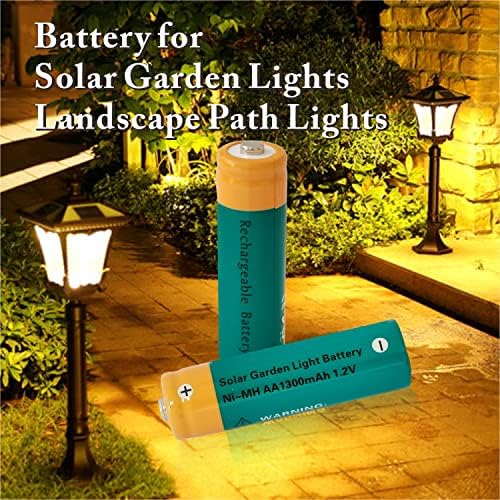 KINSUN NiMH AA 1300mAh 1.2 V Акумулаторни Батерии за Външни Слънчеви Градински Фенери Поддържан Улични Фенери