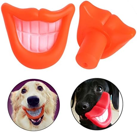 Delight eShop Забавен Кученцето Играчки За Кучета Големи Червени Гумени Устни Със Звукова Пищалкой Писклив Нови Играчки