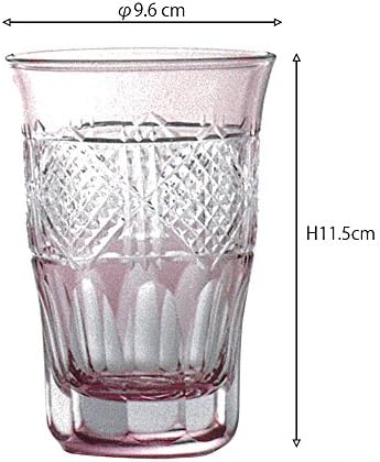 Чаша Sumida Edo Kirikokan FG1-3 Hirota Glass Занаятите от Sadazo Onozuka, Горещо стъкло, Араре, Златисто-червено,