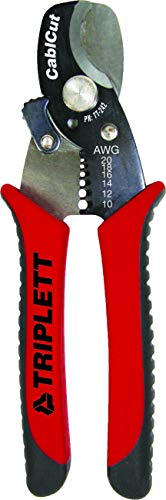 Блокирани Нож за медни кабели Triplett TT-242 CablCut с Прецизионным устройство за източване на кабели от 10 до 20 AWG