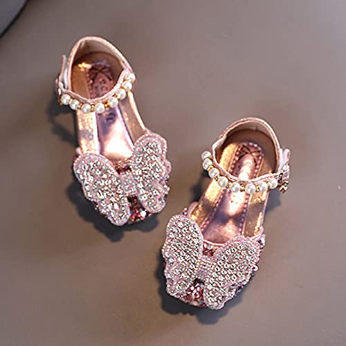 Модерен пролетно-летните детски танцови обувки За момичета, обувки на Принцесата да се изяви (розово, за деца на 2,5-3 години)