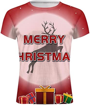 DSODAN Коледни мъжки дизайнерски тениски с къс ръкав, улични 3D Забавни Коледни Тениски с образа на Дядо Коледа,