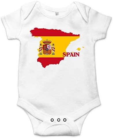 TripleBDesigns Испания Сладко Боди За Новородени Гащеризон с Флага