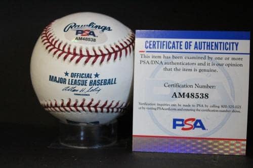 Бейзболен автограф с автограф на Томи Холмс Auto PSA/DNA AM48538 - Бейзболни топки с автографи