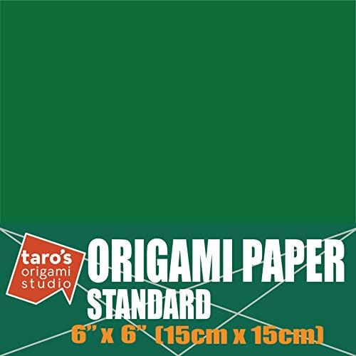 [Студио оригами Таро] Стандартен 6-инчов еднопосочна един-цветен (зелен), 50 листа (всички от един цвят) е Квадратна японската