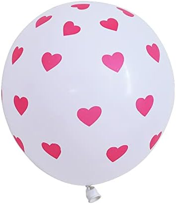 Балони AVMBC във формата на Сърца, Червени и Бели Латексови Балони във формата на Сърца, Балони за Деня на Свети Валентин,