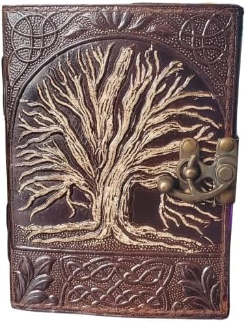 Кожена списание Магии | Антични книга на Сенките - Келтски Гримуар Дървото на живота - Страхотен подарък