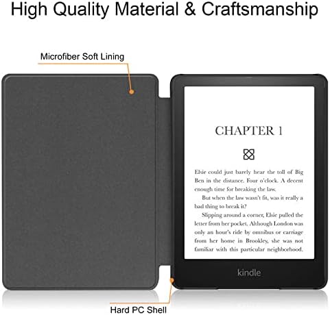 Тънък калъф за изцяло нов Kindle (10-то поколение, 2019 година на издаване) - калъф от изкуствена кожа с автоматична функция