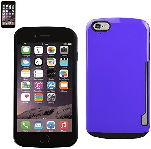 Двуцветен калъф Reiko от TPU с държач за карти за iPhone 6 Plus 5,5 инча, iPhone 6S Plus 5.5 инча - на Дребно опаковка