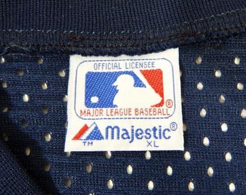 1983-90 California Angels Blank Game Пусната Синя Риза За тренировка вата XL 759 - Използваните в играта Тениски MLB