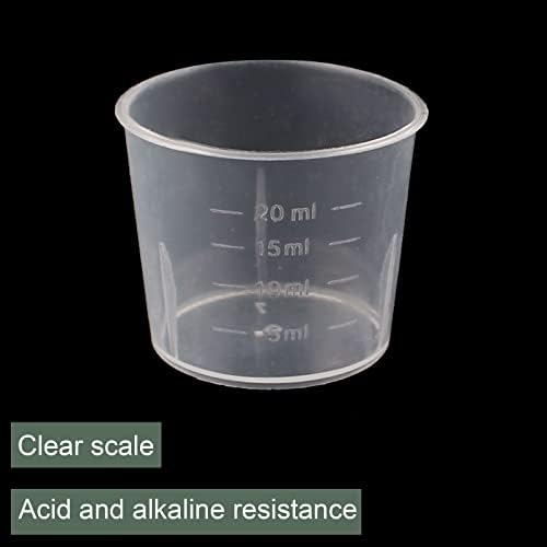 YOKIVE 5 Бр. Пластмасова чаша за лабораторна употреба |Мерителна Чашка за течност, Отличен за лаборатория, кухня, ежедневна