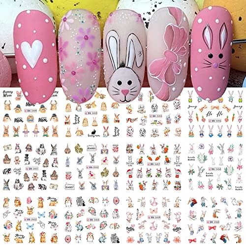 Великденски Стикери за Дизайн на ноктите, ваденки, Великденски Декорации за Нокти, 400 + Прекрасни Рисунки с Участието на