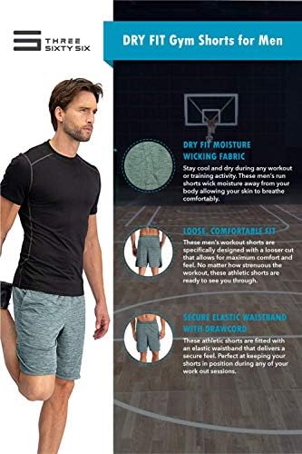 Мъжки спортни къси панталони Dry FIT - Мъжки шорти за бягане на тренировка - Влагоотводящие, с джобове и подолом от