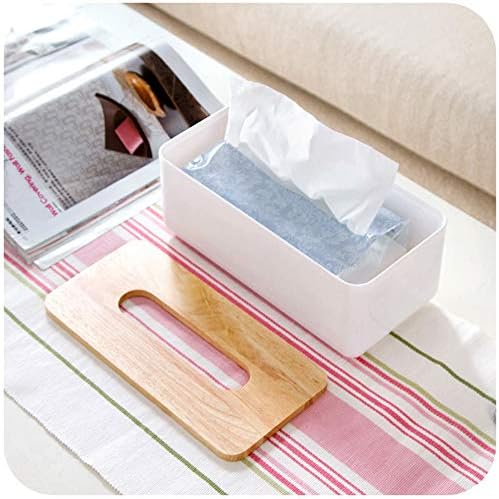 Дървена Капак кутии за кърпички за еднократна употреба хартиени Салфетки за лице, Дървена Правоъгълна Притежателя кутии