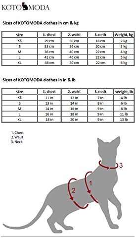 Котешки пуловер Kotomoda от лилаво руно за сфинксове и голи котки (Малка)