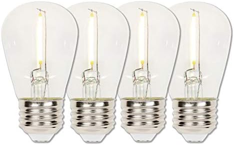 Уестингхаус Lighting 5511620 1,2 (еквивалент на 15 Вата) S14 Прозрачни led лампи със средна мощност (4 опаковки)
