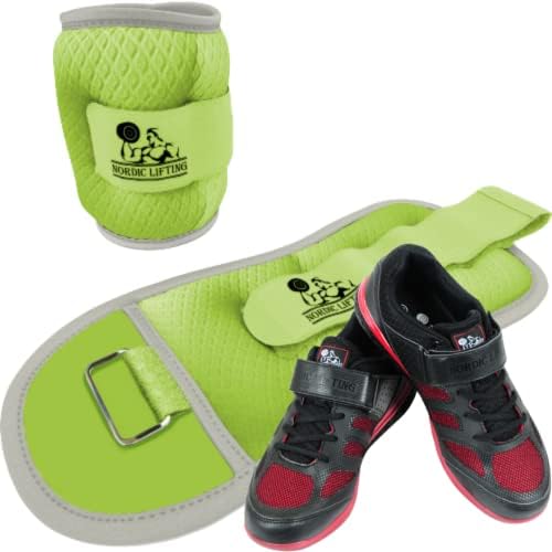 Утяжелители за глезените и китките £ 3 - Зелен Комплект с обувки Venja, Размер на 10,5 - Черно и Червено