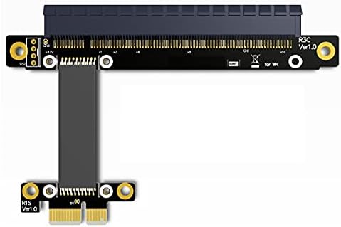 Съединители Xiwai PCI-E Gen3.0 от 1x до 16x, Стоящ кабел, 30 см, 40 см, 50 см 60 см Удължител за PCI-Express PCI-E X16 с прав ъгъл в коляното - (Дължина на кабела: 0,3 м)