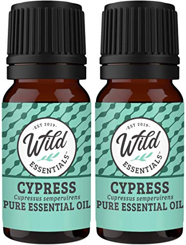 Чисто Етерично масло от Кипарис Wild Essentials, 2 опаковки по 10 мл, Терапевтичен клас