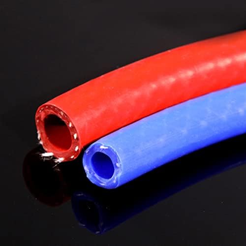 WICKET NUGROHO 1 м 6-32 mm ID Червена/Синя Силиконова Вакуумна тръба Подсилена Оплетка Маркуч за Въздух Водопроводна тръба Термостойкая линия високо налягане (Цвят: червен, ра