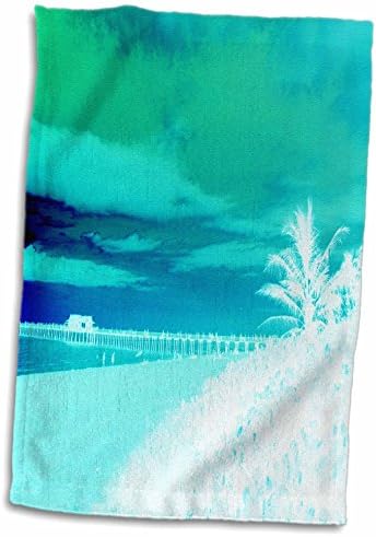 Триизмерно изображение на плажа в Неапол, във Флорида В аквамариновых и бели кърпи (twl-237437-3)