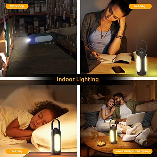 Лампа за къмпинг Pluralla 720LM с дизайн на фенерче, Акумулаторна светодиодна лампа за къмпинг, с капацитет от 10 000 mah, време за работа-11 часа, Foldout лампа, Мултифункционален ?