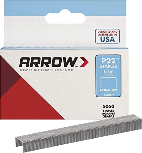 Скоби Arrow 225 Тежки P22 за подвързване на хартия и опаковки клещи в ресторанти, офиси, Класни стаи, 5050 опаковки, 5/16 инча