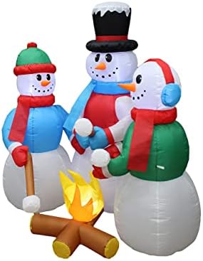 Два комплекта бижута за Коледно парти, включително и надуваем Дядо Коледа с дължина 5 метра, играе голф, и надуваеми на снежни човеци височина 5 метра, Снежен човек, л