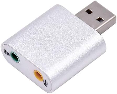 Аудиоадаптер Onwon USB конектори за тонколони / слушалки и микрофон 3,5 mm, щепсела и да играе, без външни драйвери,