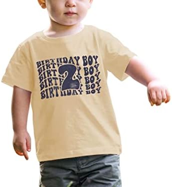 Тениска за момче на 2-ри Рожден Ден За деца, Сладка Тениска с принтом за Рожден Ден, за 2-годишно Дете, Ежедневни