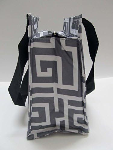 Случайна чанта за Обяд Преносима Чанта за носене Ланча Tote Bag (на Гръцки ключ Сив цвят)