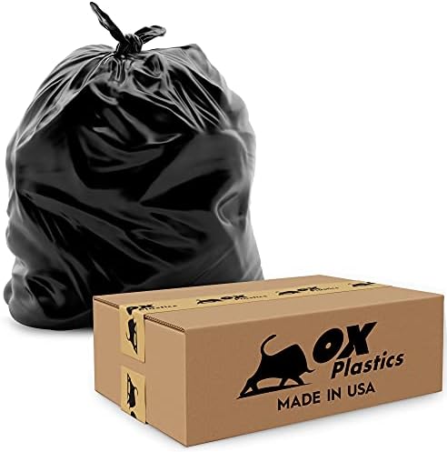 Чанти-втулки за боклук резервоарите от пластмаса Ox - с Капацитет 60 литра и дебелина 2 мил Заредете с Торби за големия боклук,